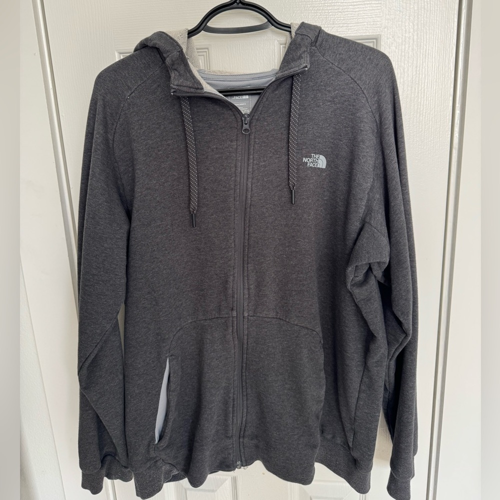 The North Face Flash Dry Mens Charcoal Grey Zip Front Hoodie - Size XL